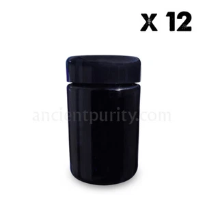 Miron Glass Wide Neck Jar 150ml with Lid Violet Glass x12 (Free Postage)