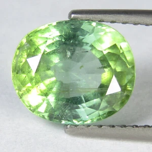 Gema suelta de turmalina verde natural de 2,44 quilates de forma ovalada 9x7,5 mm - Imagen 1 de 5