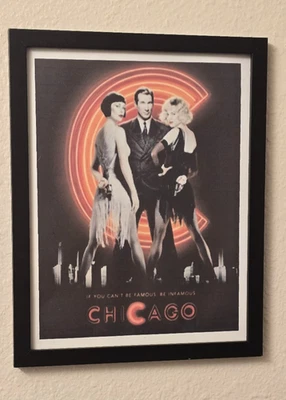 Póster de la película musical "Chicago" impresión artística enmarcada Art Deco Foto 1 de 4