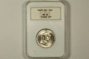 1947-S Philippines MacArthur 50 Centavo NGC MS65 Old NGC Fatty - Picture 1 of 4