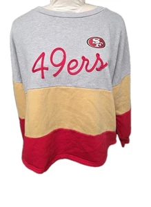 Maglione donna San Francisco 49ers Touch Outfield profondo schiena a V lunghezza vita 2XL - Foto 1 di 6