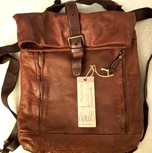 CIVICO93 RUCKSACK ITALY GRIZZLY 1291 DUNKELBRAUN DISTRESSED LEDER SCHULTERTASCHE - Bild 1 von 6