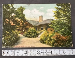 Antique Postcard The Overlook Franklin Park Boston Massachusetts Posted - Picture 1 of 2
