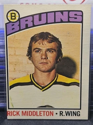 76-77 O-Pee-Chee Rick Middleton 🚨🚨🚨 Boston Bruins  - Image 1 of 2