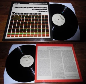Zimmermann-Concerto pour Violoncelle, Photoptosis, Tratto - Wergo Lp Avant Garde - Picture 1 of 1