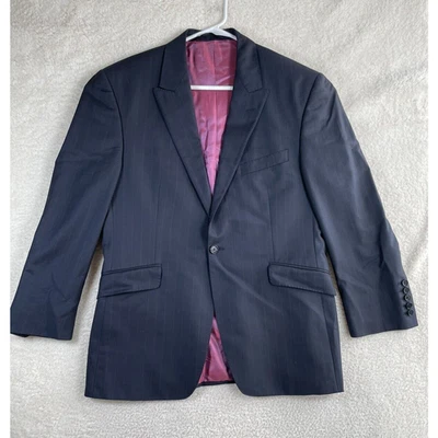 Alexandre Savile Row Blazer Jacket Mens Sz 43 Navy Wool Striped Egypt READ - Image 1 of 4