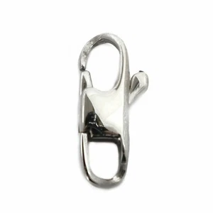 Fornituras de broche de garra de langosta de acero inoxidable tono plata 16 mm x 7 mm - Imagen 1 de 3