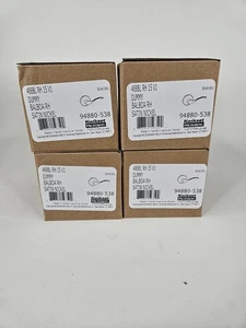 4 Stück Kwikset 94880-538 Balboa Satin Nickel Rechtshänder Attrappe Türhebel  - Bild 1 von 3