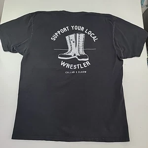 Collar And Elbow Mens XL Support Your Local Wrestler T-Shirt Wrestling Tee - Picture 1 of 6