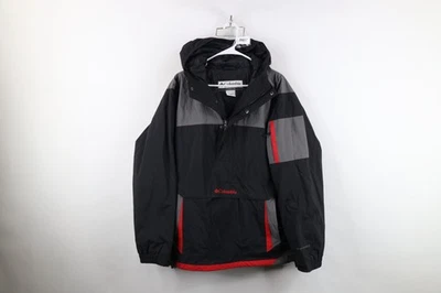 Vintage Columbia Mens Size Large Spell Out Color Block Hooded Anorak Jacket - Image 1 of 4
