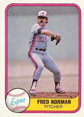 Fred Norman 1981 Fleer 158 Montreal Expos Baseball Card - Image 1 of 2