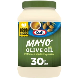 Kraft Mayo con olio d'oliva ridotto grasso maionese barattolo da 30 fl oz - Foto 1 di 10