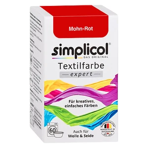 SIMPLICOL Textilfarbe EXPERT MOHN ROT 150g Farbe auch für Wolle & Seide - Bild 1 von 1