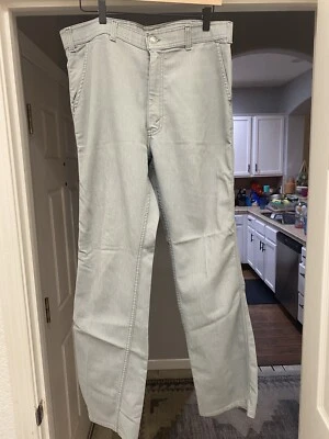 Vintage Levis ‘With A Skosh More Room’ 36x30 Pants Gray Made in USA Disco Flared - Image 1 of 4