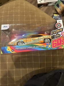 1969 Dodge Charger Daytona (Orange) I Love 60s 1/ 24 Limited Edition Jada Damage - Picture 1 of 11