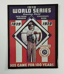 World Series Program Cover Card 1939 New York Yankees vs Cincinnati Reds WS1 - Picture 1 of 2