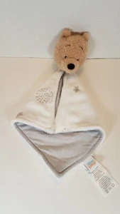 Lambs & Ivy Disney Baby Winnie The Pooh Lovey White Gray Stars Security Blanket - Picture 1 of 9