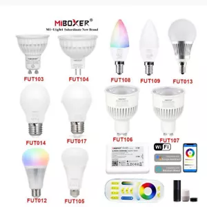 MiLight MIBOXER 2.4G GU10 E14 E27 CCT RGB+CCT Smart Led Bulb Lamp light remote - Picture 1 of 44