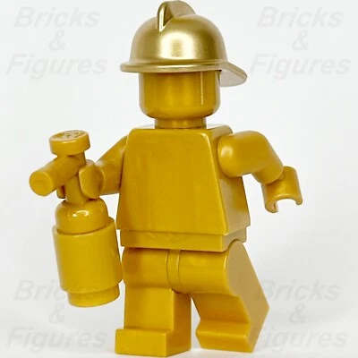LEGO® City Firefighter Gold Statue Minifigure Town Police 60207 cty0989 Fireman - Image 1 of 3