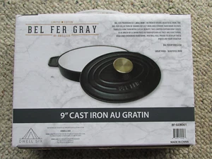 Nuovi prodotti da forno cucina Bel Fer grigio 9" smalto ghisa ceramica Au Gratin Dwellsix - Foto 1 di 2