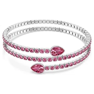 Swarovski Twisty cuff Mixed cuts, Pink, Rhodium plated 5717576 - Picture 1 of 3