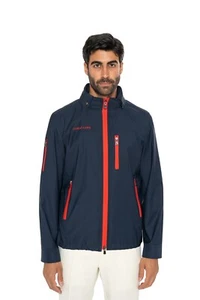 $2800 ISAIA "Corallina" Blue Techno Windbreaker Jacket Wool & Silk 38 US 48 EU - Picture 1 of 6