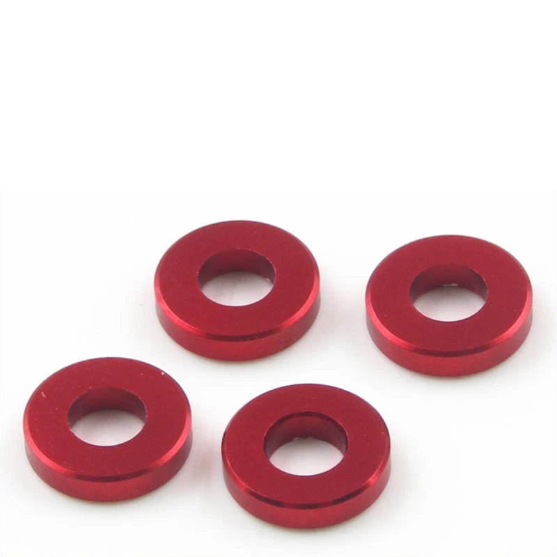 Scheiben Aluminium 3 x 6.5 x 1.5 mm rot 4 Stück Kyosho 97042-15R # 701544 - Bild 1 von 1