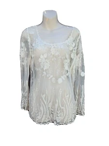 Anthropologie maglia trasparente manica lunga taglia M - Foto 1 di 3