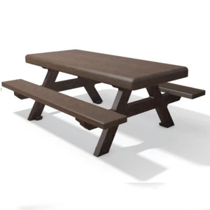 Sitzgarnitur Kinder (100% recycelter Kunststoff)braun Kinder Sitzgruppe Picknick - Bild 1 von 4