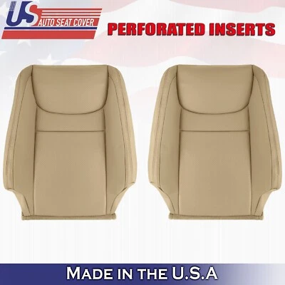 2000 to 2002 For Toyota Highlander Driver &Passenger Top Perf Leather Covers Tan - Image 1 of 4
