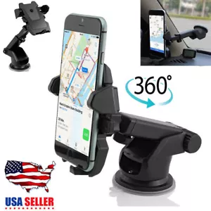 360° Universal Mount Holder Car Stand Windshield For Mobile Cell Phone GPS - Picture 1 of 12