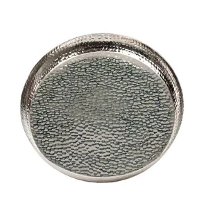 Serviertablett Aluminium Ø 36 cm Großes rundes Gastro-Tablett 3 cm hoher Rand - Bild 1 von 1