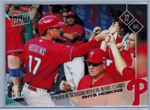 2017 Topps NOW #508 Rhys Hoskins 6 HRs First 12 Games Call-up pre-RC rookie - Picture 1 of 1