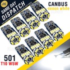 8x 501 W5W LED CAPLESS CAR AUTO BULBS 12V 3W PUSH IN WEDGE SIDE LIGHT INTERIOR