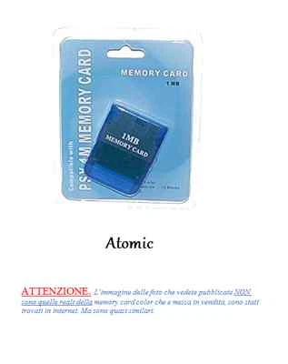 MEMORY CARD ( 1Mb )  / Memory Card Color Della Atomic - Immagine 1 di 4