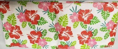 Peva Vinyl Kitchen Tablecloth, 52"x70" Oblong, TROPICAL FLOWERS & LEAVES, EH - Image 1 of 4