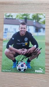 Lothar Matthäus # signiert # Werbekarte Autogrammkarte Puma AK - MEGA RAR - Bild 1 von 1