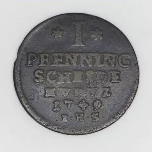 1749 ANHALT BERNBURG 1 PFENNIG GERMANY GERMAN STATES #H110 - Picture 1 of 2