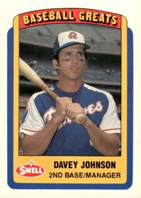 1990 Swell Baseball Greats #61 Davey Johnson Atlanta Braves - Image 1 of 2