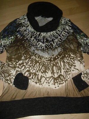 Passport Pulli wie Shirt dünn grau gemustert f. Damen Gr 42 44 - Bild 1 von 4