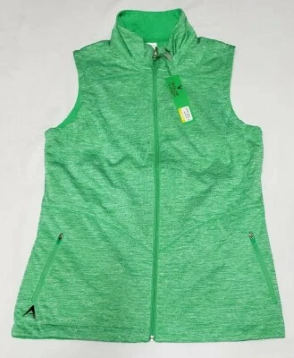 NEW Antigua Womens Heathered Green Sleeveless Full Zip Padded Jacket Vest Size S - Image 1 of 4