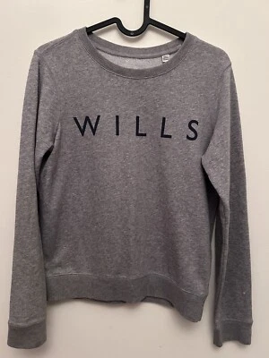 Jack Wills Womens Grey Marl Sweatshirt Jumper Round Neck Logo Size UK 6 - Image 1 of 4