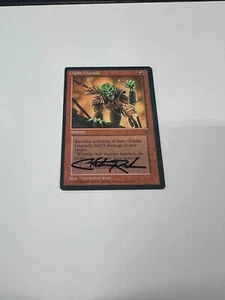Goblin Grenade Fallen Empires Signed Autograph Christopher Rush - A - Picture 1 of 2