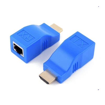 2PCS 4K 1080P HDMI Extender to RJ45 Over Cat 5e/6 Network LAN Ethernet Adapter ♡ - Image 1 of 4