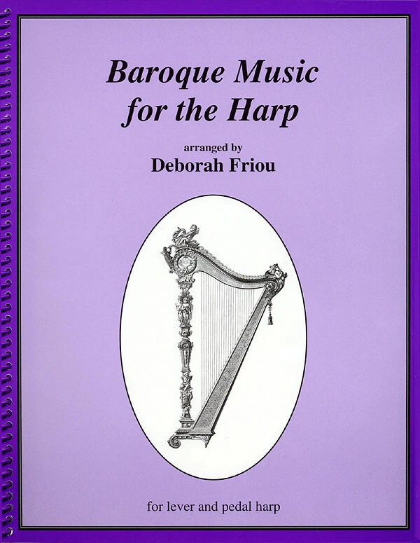 Baroque Music for Harp Lever & Pedal Classical Sheet Music Deborah Friou Book - Image 1 of 1