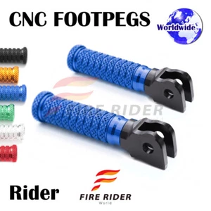 POLE Front CNC Footpegs Footrests For Yamaha YZF R1 00-14 01 02 03 04 05 06 07 - Picture 1 of 10