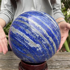 34 Pfund 7 Zoll Natürliche Lapislazuli Kugel Quarz Kristall Kugel Heilung Mineral Reiki C1 - Bild 1 von 18