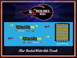 1/64 ''55 Chevy Gasser "Shake Rattle RUN" Decal Set SCR-0378 - Picture 1 of 4
