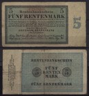 [22040] - RENTENBANKSCHEIN 5 Rentenmark, 01.11.1923, Grabowski DEU-201b - Serie