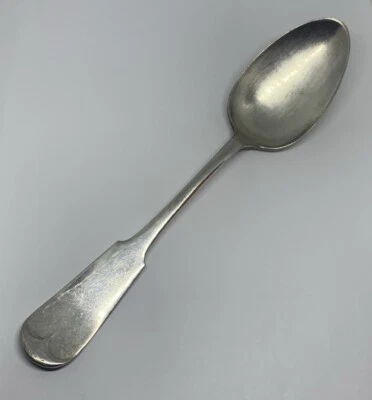 Антикварная сервировочная ложка 1884 с наконечником от WM Rogers X12 длинная редкая находка 8-1/4 дюйма - Изображение 1 из 4